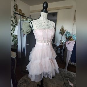 Next Up Fairy Babydoll Pink Glitter Dress 4/6